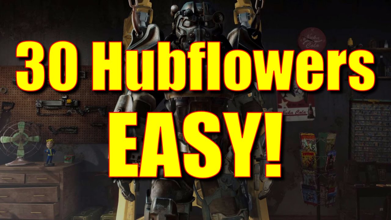 Fallout 4 Gameplay - How to Get 30 Hubflowers EASY! (Psycho ingredient, +25% damage)