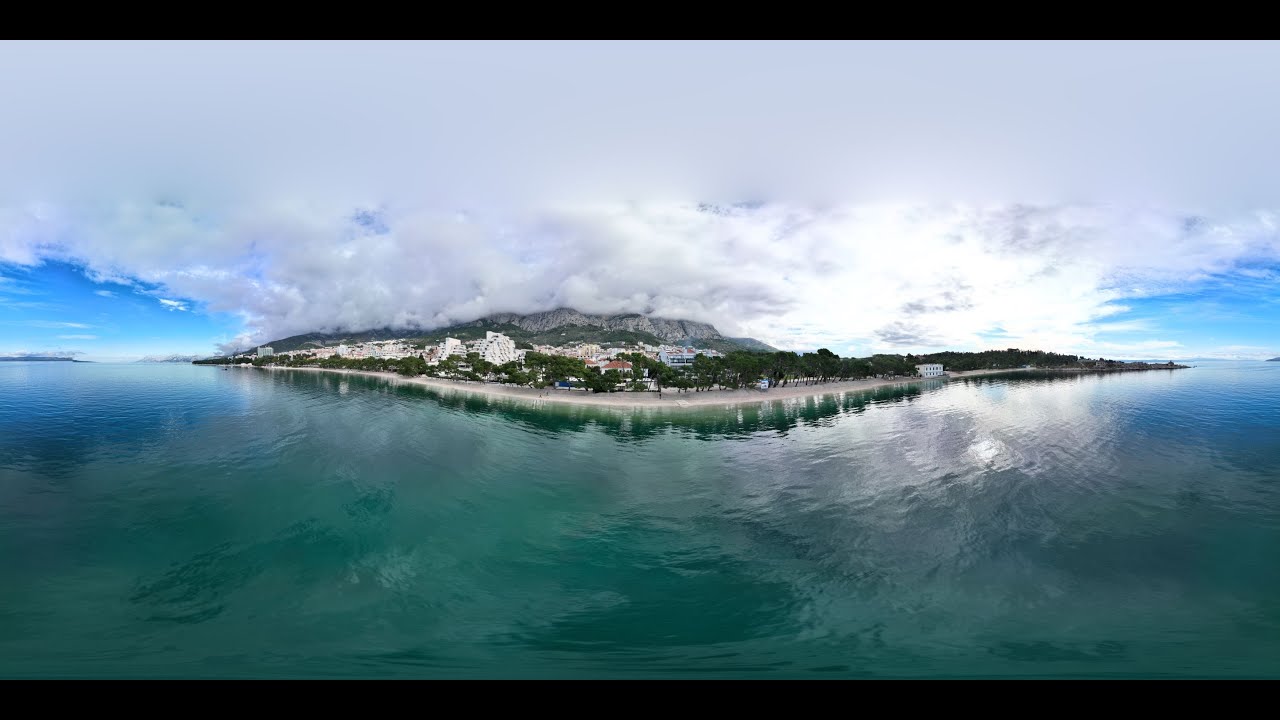 Makarska Beach, #Makarska (from above) #Croatia, #winter #2022 #Coast #Landscape, #4K #Drone #mavic3