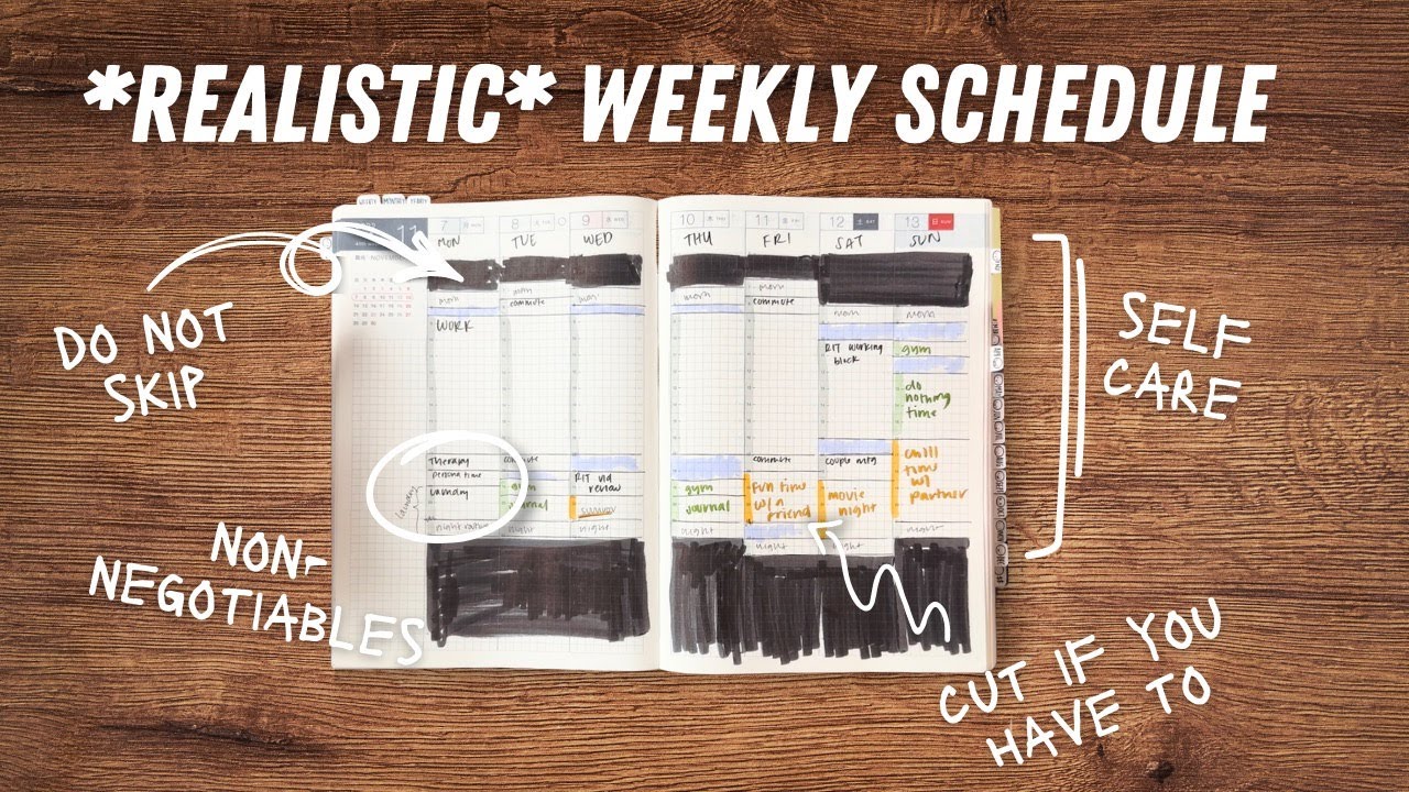 Setting up an ✨IDEAL✨ weekly schedule *self care included*