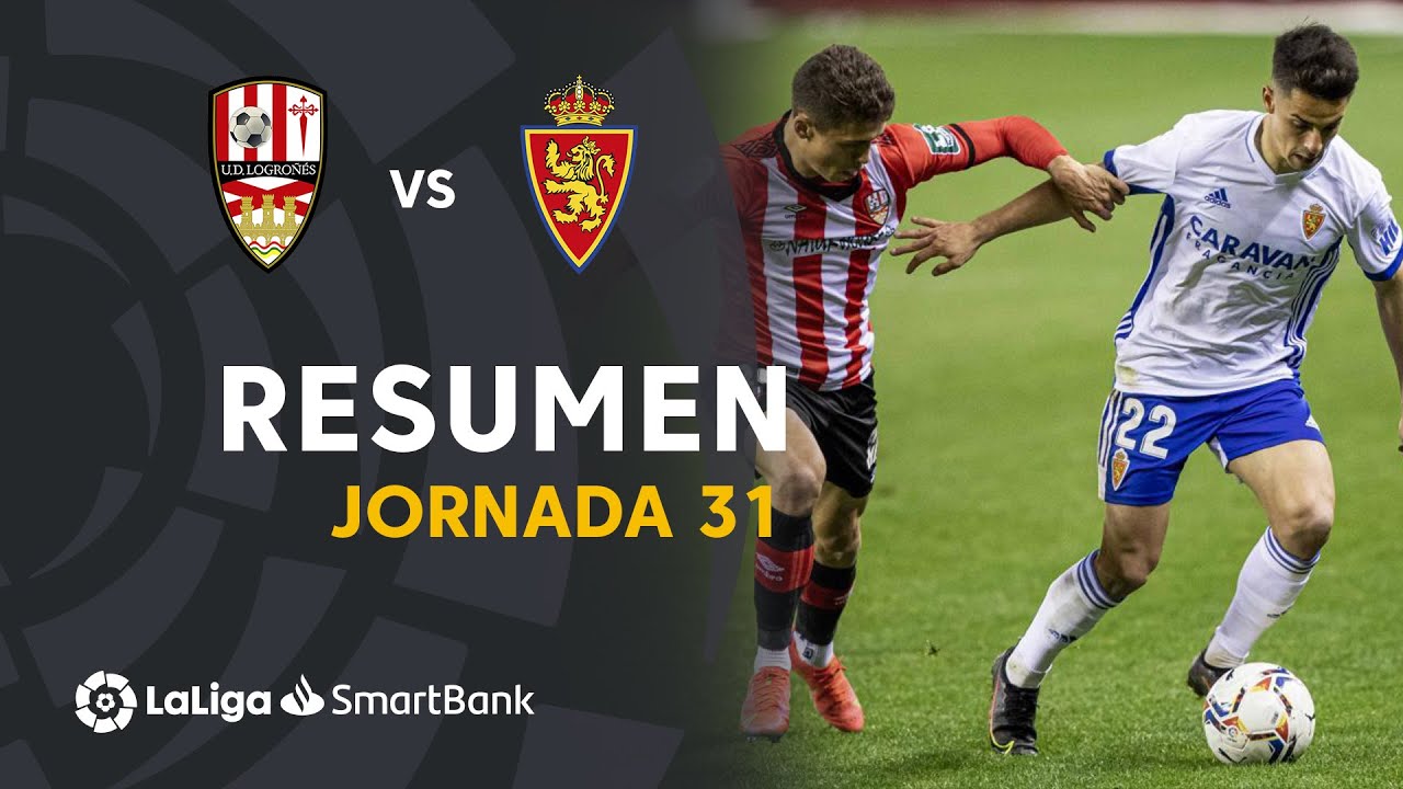 Resumen de UD Logro&ntilde;&eacute;s vs Real Zaragoza (1-1)