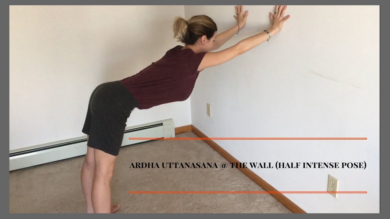 yoga for beginners: Ardha Uttanasana (half intense pose)