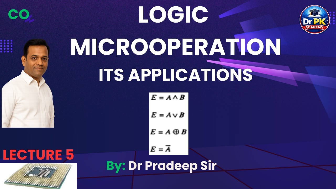 Logic Microoperation🔥| CO| Gate, ESE, University Exam| L5