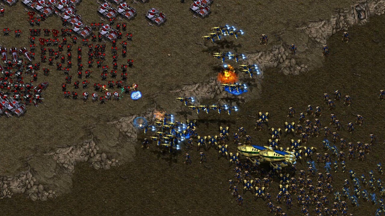스타크래프트 리마스터 - 테란 언덕 디펜스 vs 프로토스 군단 유즈맵 교전 실험맵/Starcraft Remastered Terran VS Protoss army