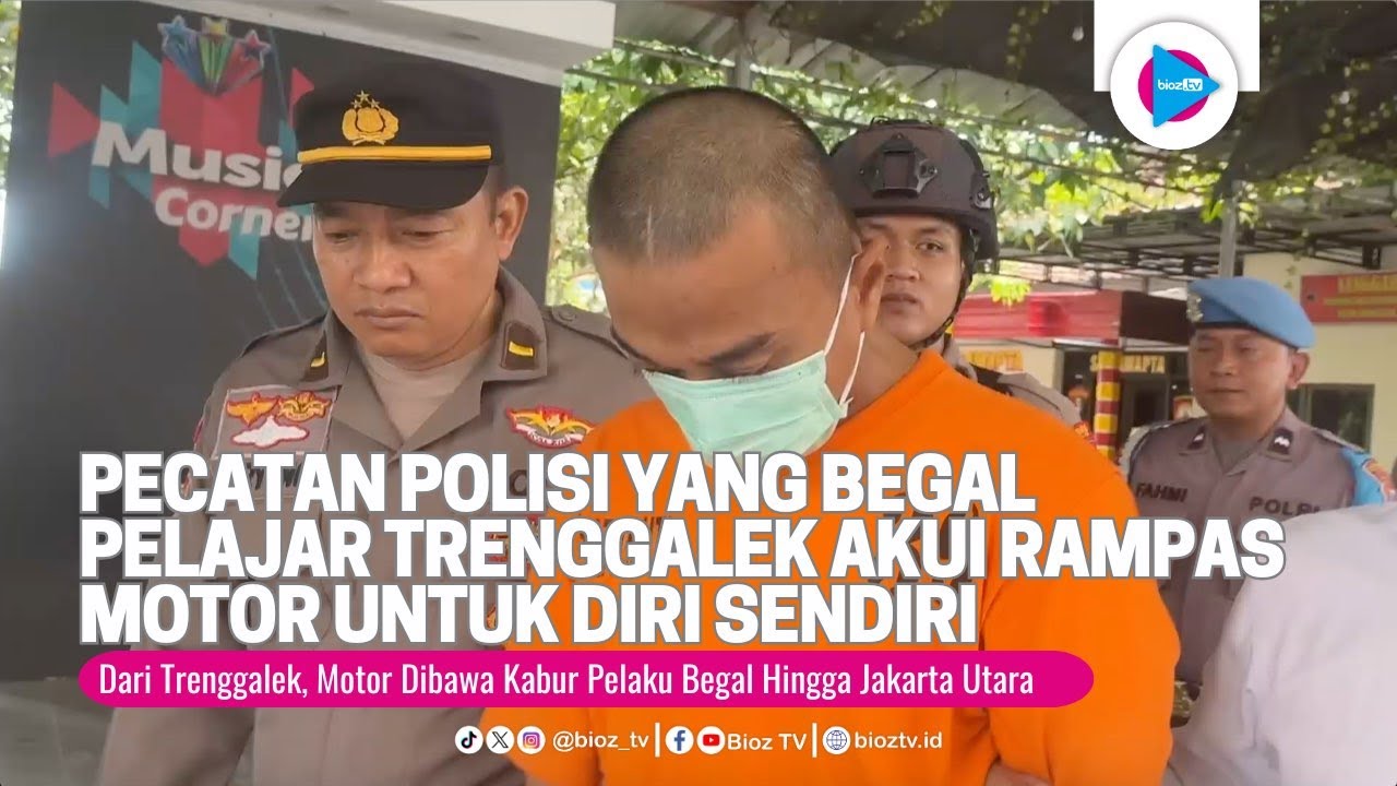 Pecatan Polisi Yang Begal Pelajar Trenggalek Akui Rampas Motor untuk Diri Sendiri - bioztv.id