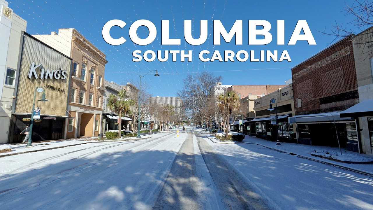 Scenic Drive: Rare Snow in Columbia, South Carolina