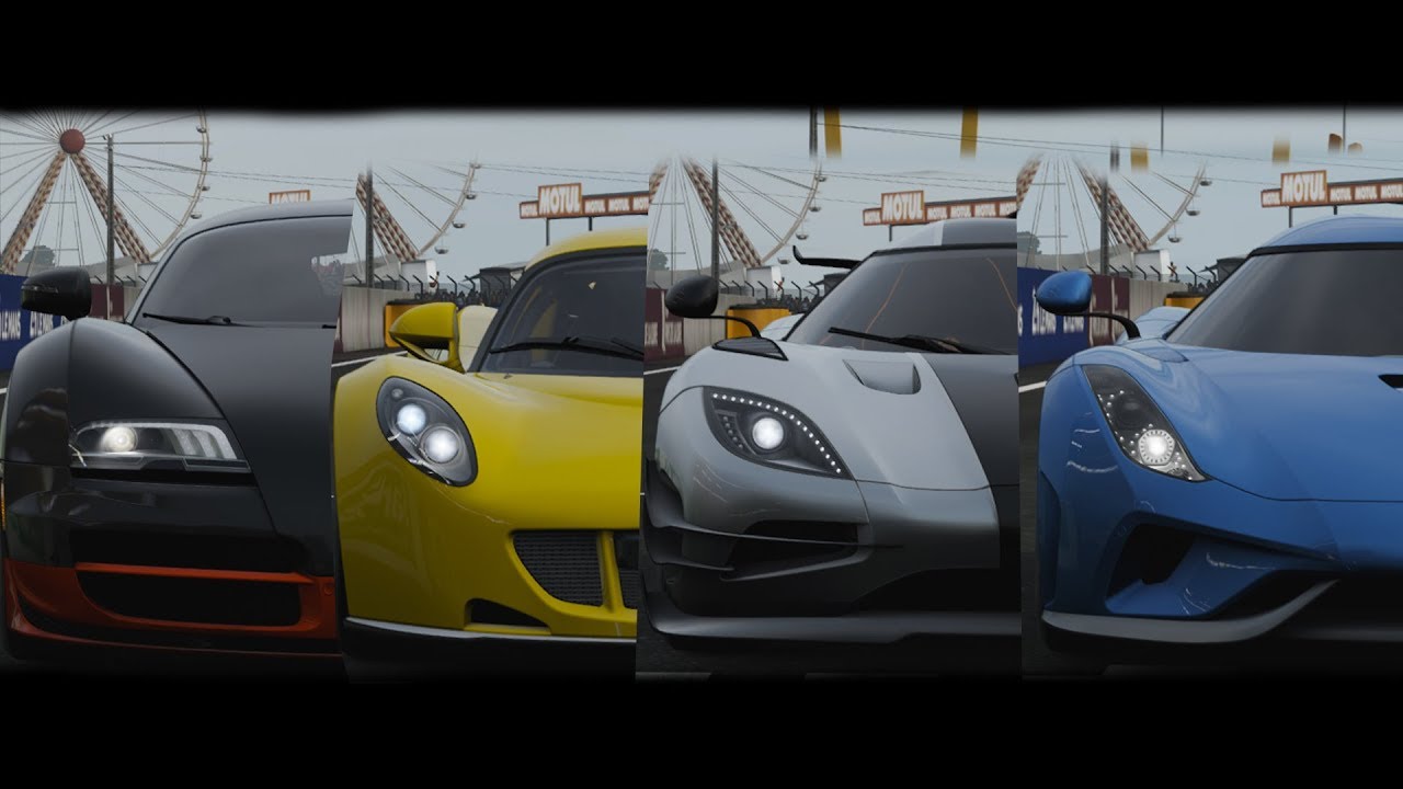 Forza 7 - 0-400 km/h-0 - Koenigsegg One:1, Venom GT, Bugatti Veyron SS & Regera!
