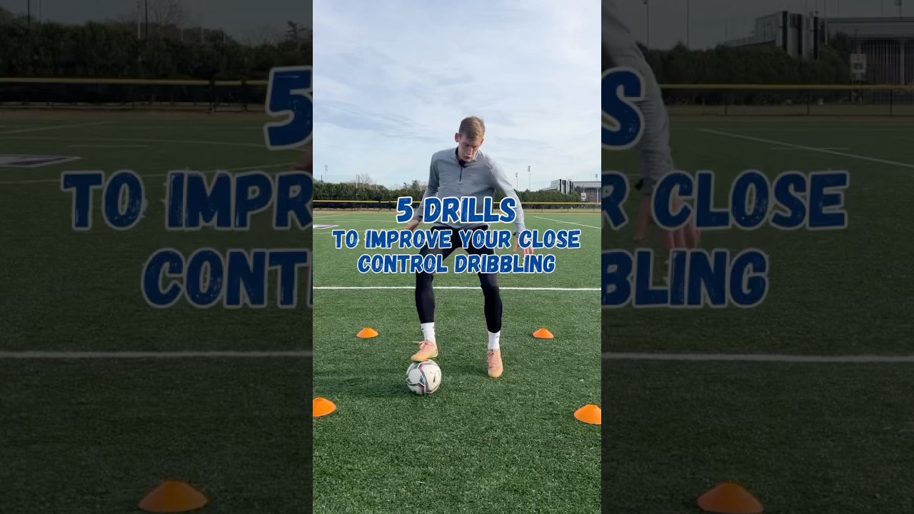5 Drills To Improve Your Close Control Dribbling #footballshorts #soccertraining #soccerdribbling