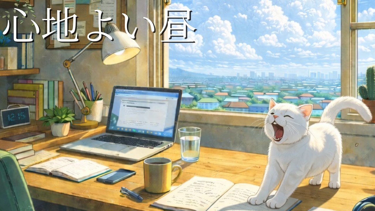 静かに集中出来るピアノBGM｜猫と静かに集中する15分