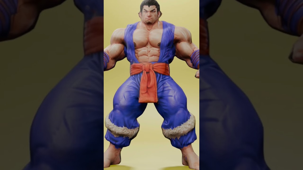 LowPoly Fighter Download⬇️ #gameasset #lowpoly #blender #3d #3dmodeling #3dmodel #streetfighter6