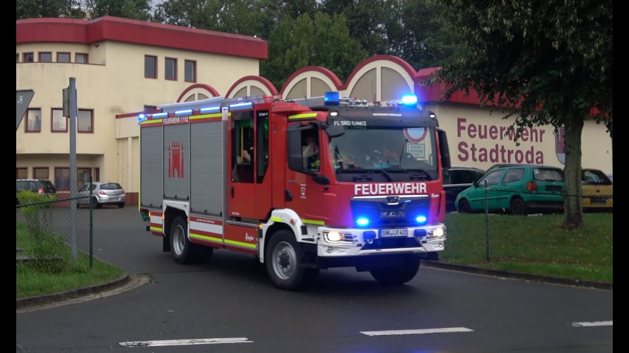 [Unwetter mit Starkregen ⛈️] Einsatzfahrten Freiwillige Feuerwehr 🚒💨 Stadtroda am 17.08.2023