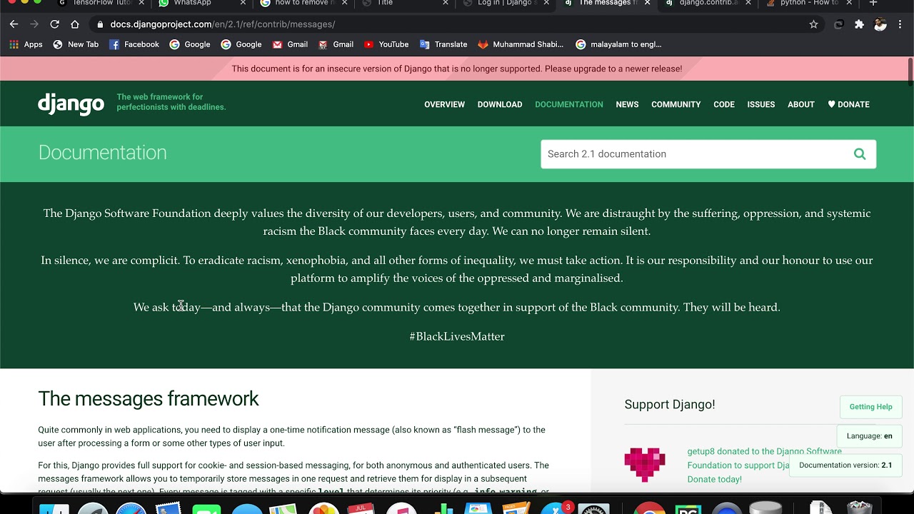 #18 Messages framework - Django