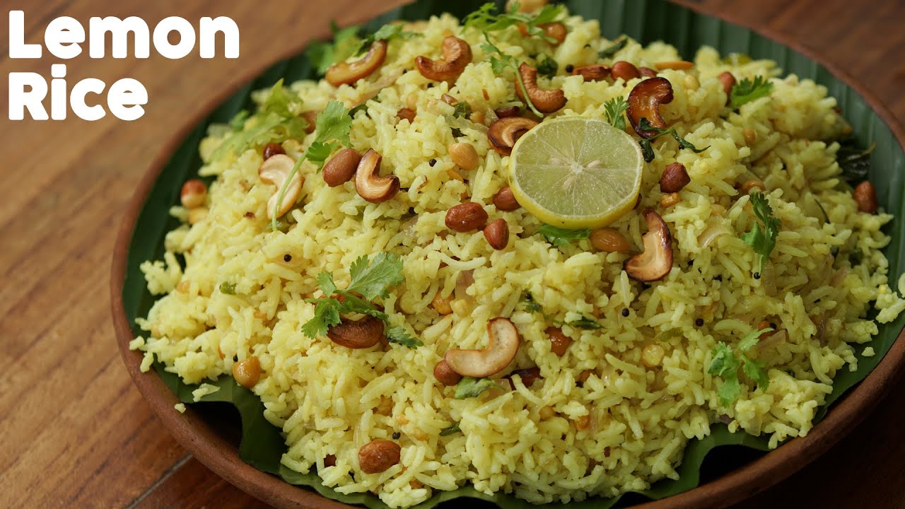 Quick & Tasty  Lunch Lemon Rice Recipe - Lemon Rice