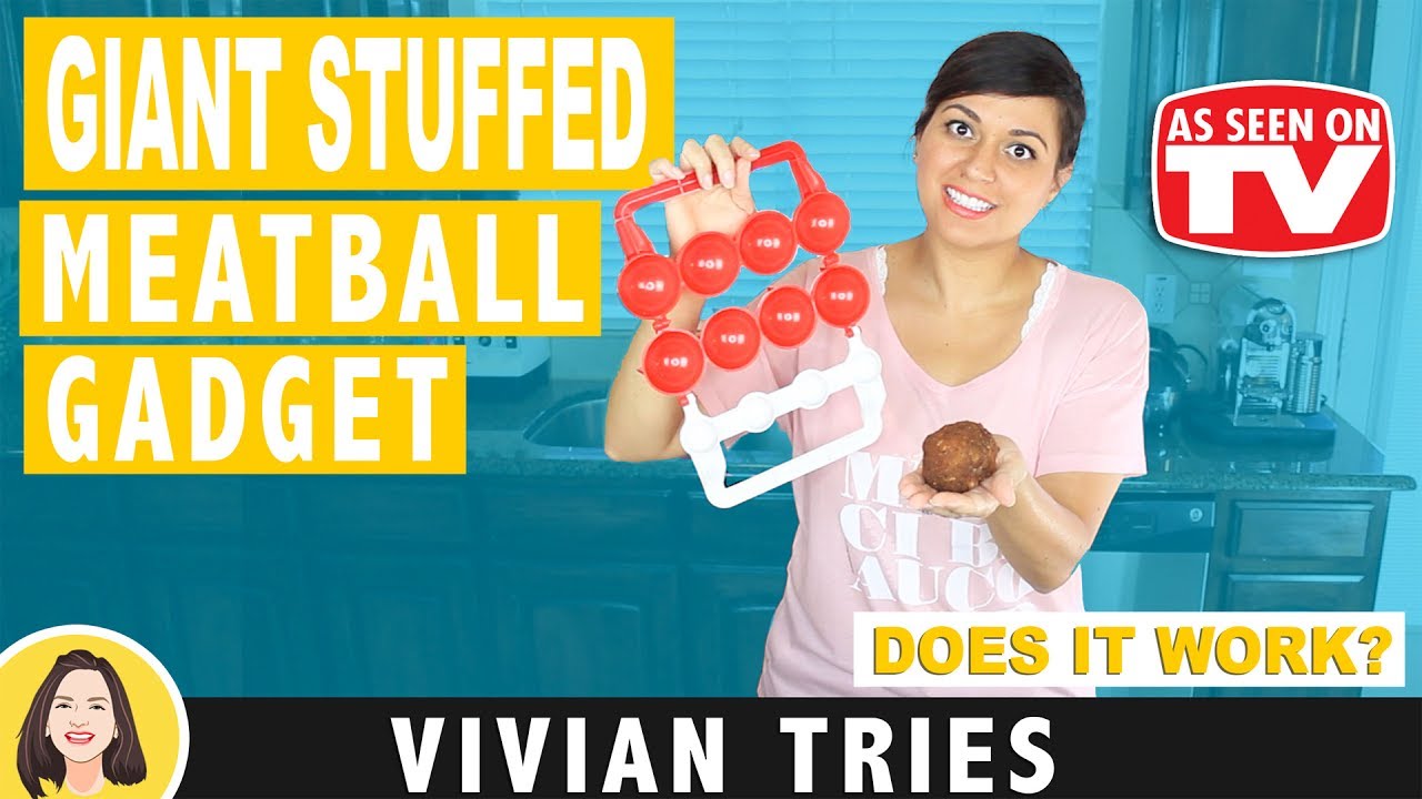 GIANT STUFFED MEATBALLS | MIGHTY MEATBALL REVIEW | TESTING AS SEEN ON TV PRODUCTS | VIVIAN TRIES