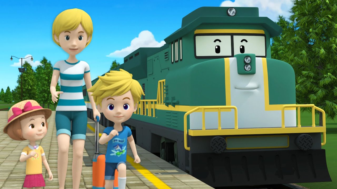 การเดินทางโดยรถไฟ│เราจะไปเที่ยวรถไฟกับพอลลี่│ฉึกฉักปู๊นปู๊น│รถไฟ│โรโบคาร์โพลีทีวี