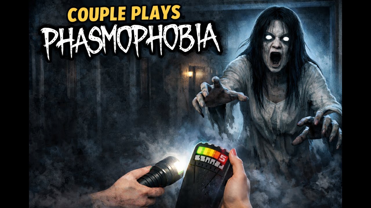couple investigates haunted house (phasmophobia)