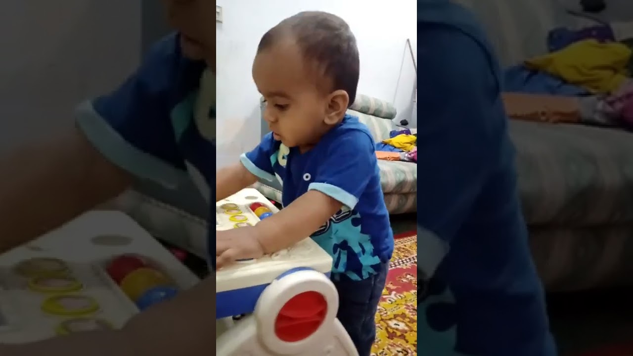 walking cute baby