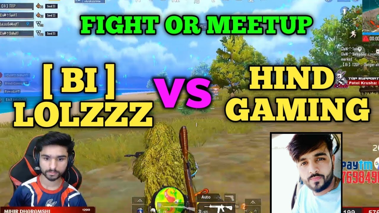 Lolzzz gaming vs Hind gaming 🔥 full intense fight or meetup in the last zone | 4v4 | Pubg emulator