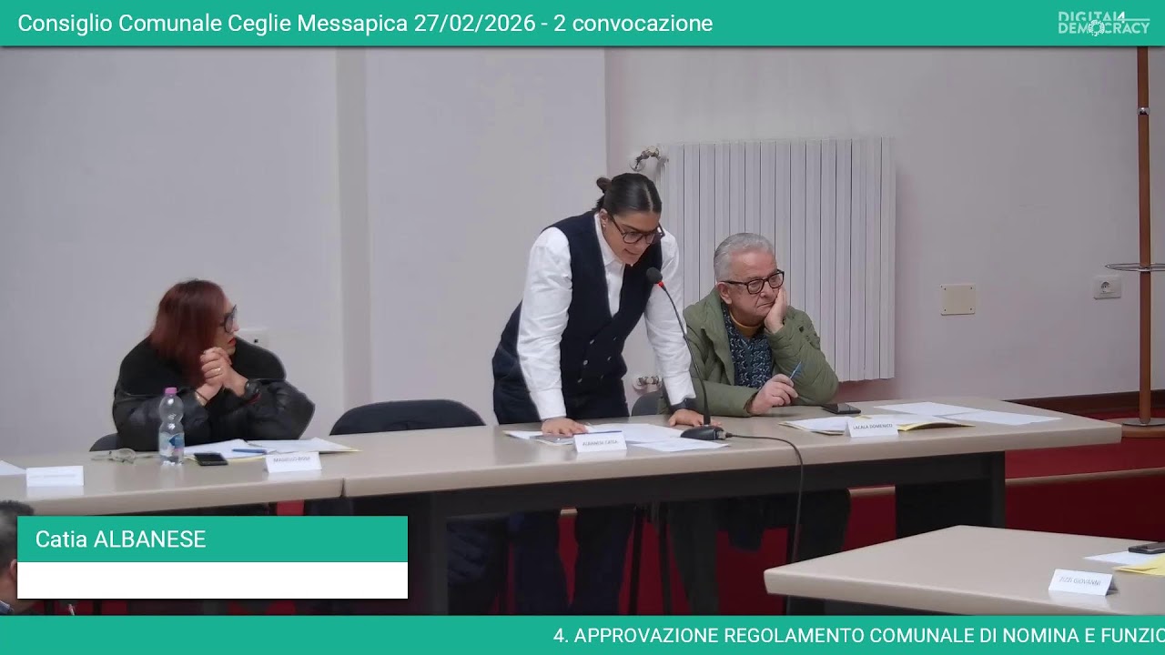 Consiglio Comunale del 27 Febbraio 2026 - Seconda Convocazione