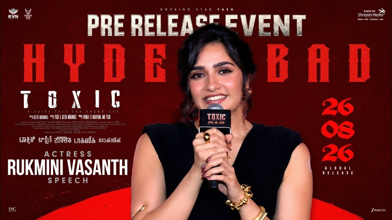 Rukmini Vasanth Speech at Toxic Pre-Release Event | Rocking Star Yash | KVN | Monster Mind Creations