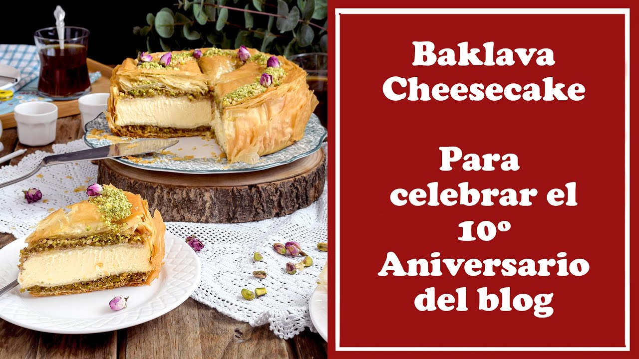 Baklava cheesecake receta fácil #recetas #baklava #cheesecake