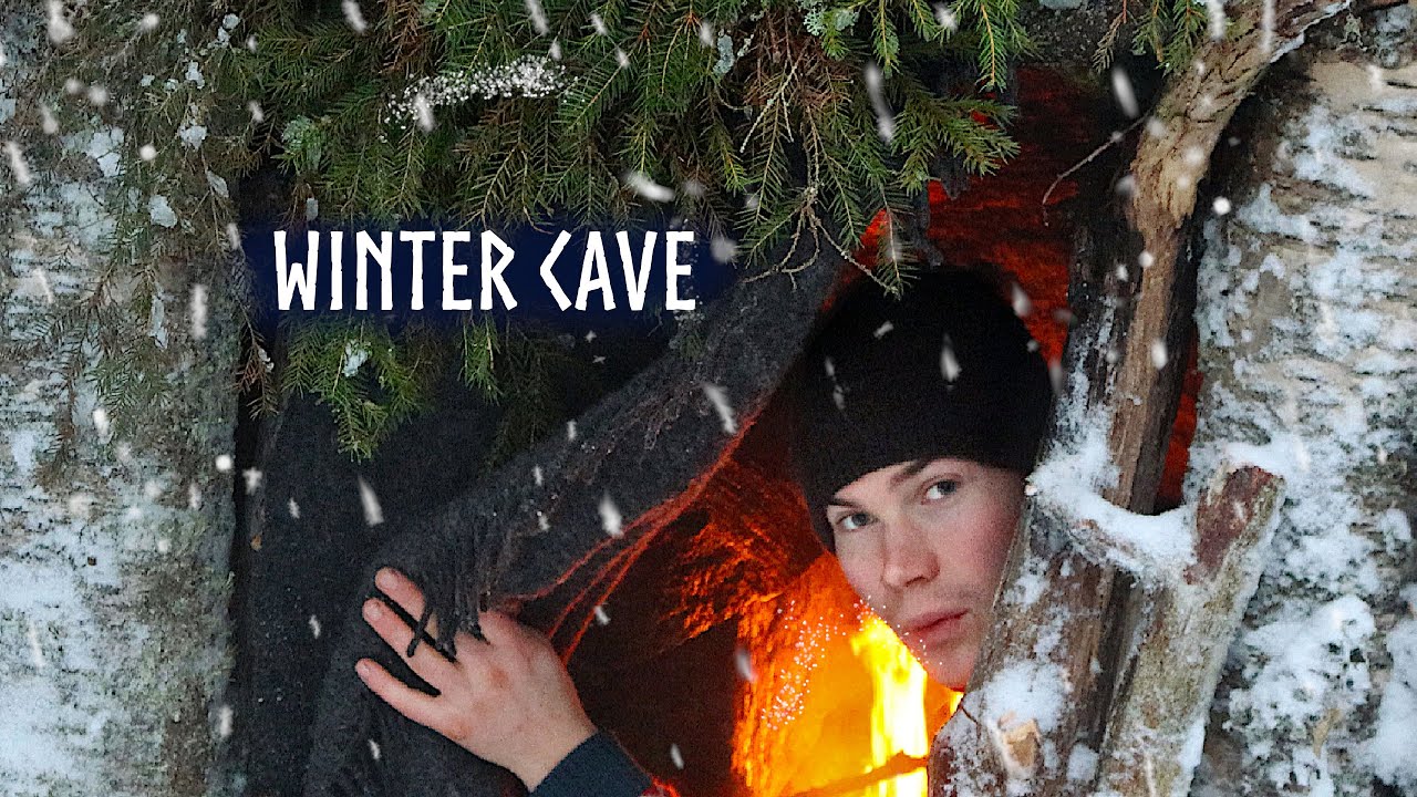 Welcome to my Warm Shelter! 3 DAYS CAMPING in a Winter Cave [1 Hour]