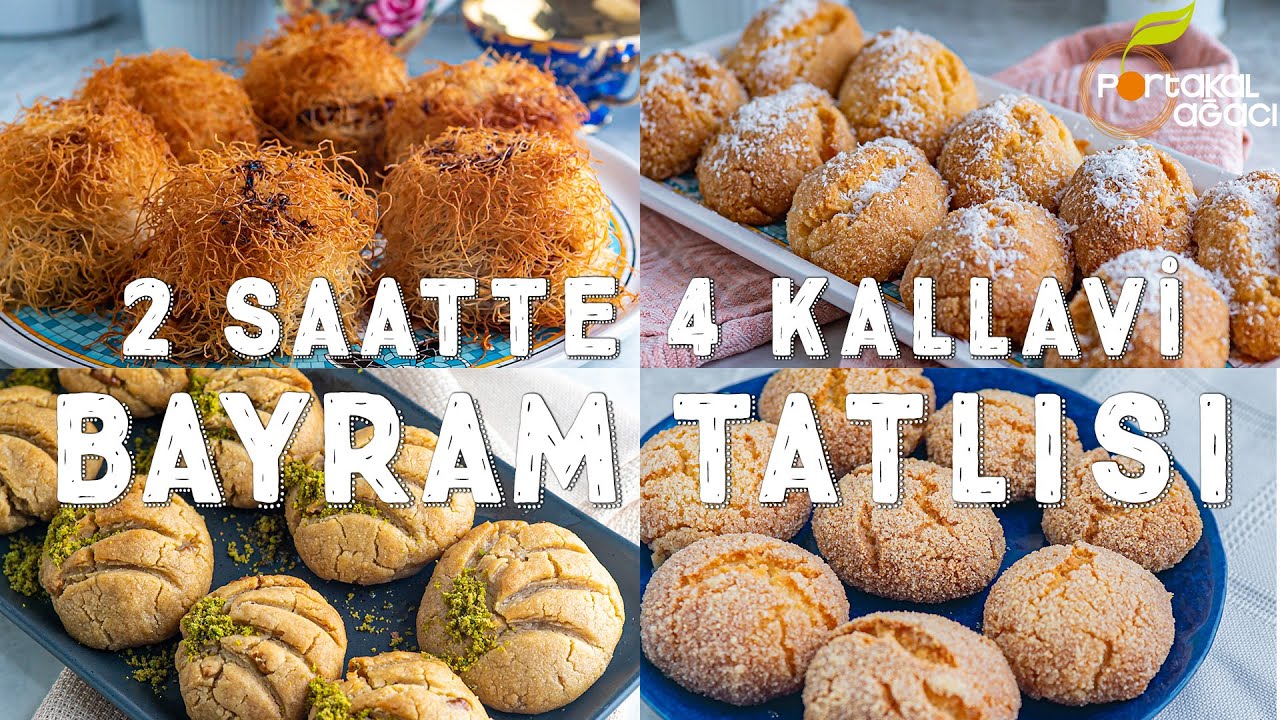 2 Saatte 4 Kallavi Bayram Tatlısı | İstiridye Tatlısı, Fincanda Kadayıf, Vezir Parmağı, İrmikli Hira