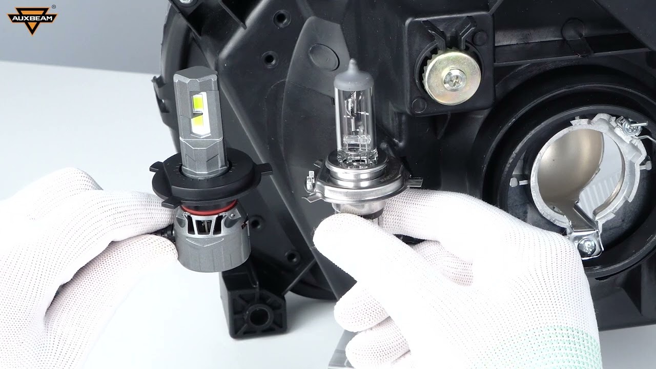 How to Install H4 9003 LED Headlight Bulbs Auxbeam&reg; F18 Series