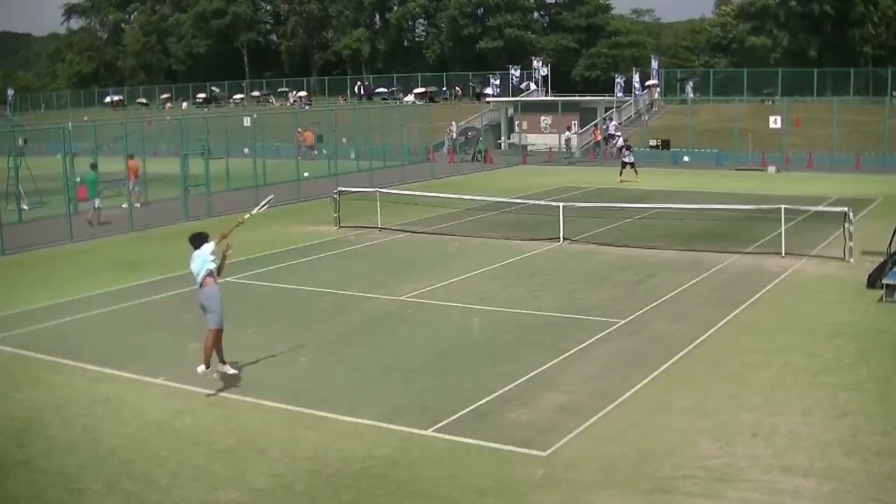 2023年IH テニス男子 シングルス 1回戦 河田健太名古屋・愛知 x 宮川侑士浦和麗明・埼玉