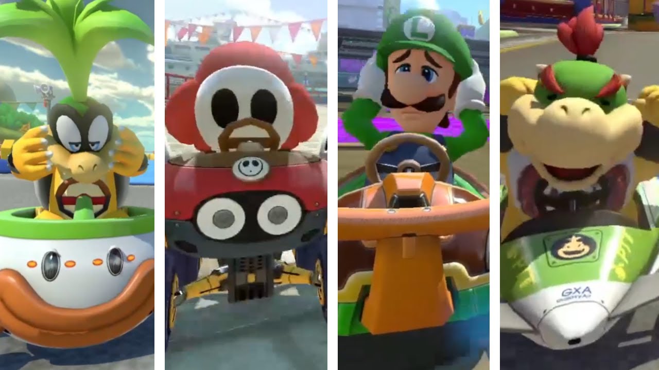 Mario Kart 8 Deluxe - All Characters Losing Animations in Coin Runners (Karts)