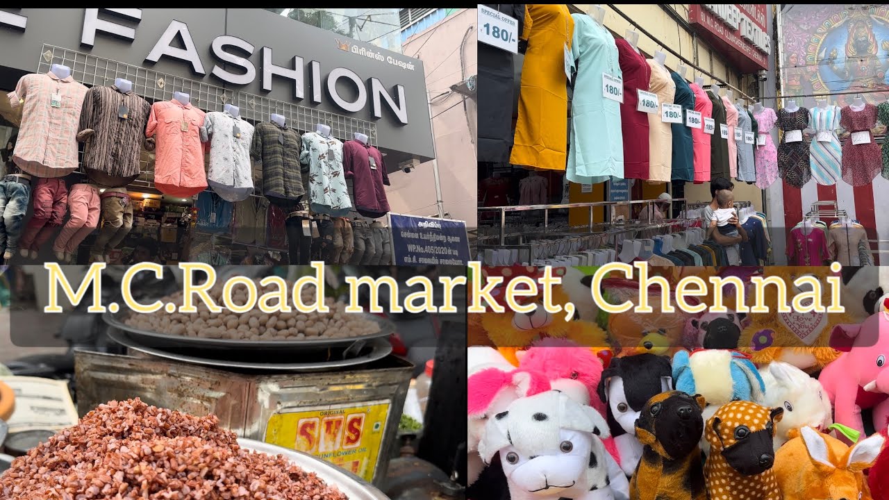 M C road vlog Chennai|| Washermanpet || wholesale clothes || food || cheap and best shopping options