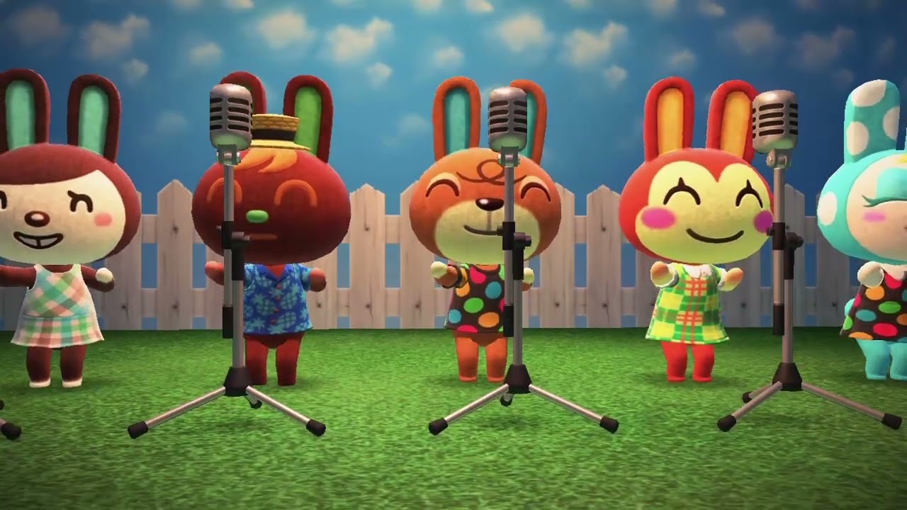 Animal Crossing | 8 Rabbit Villagers Together