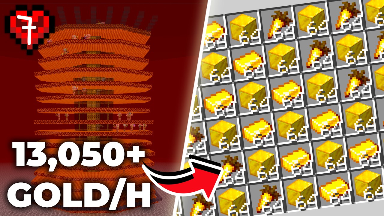 I Built The ULTIMATE Gold Farm in Hardcore Minecraft!
