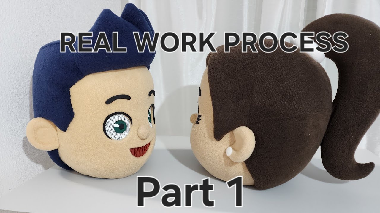 Working Process of Making Mascot Heads (Girl and Boy) | Part 1| No sound