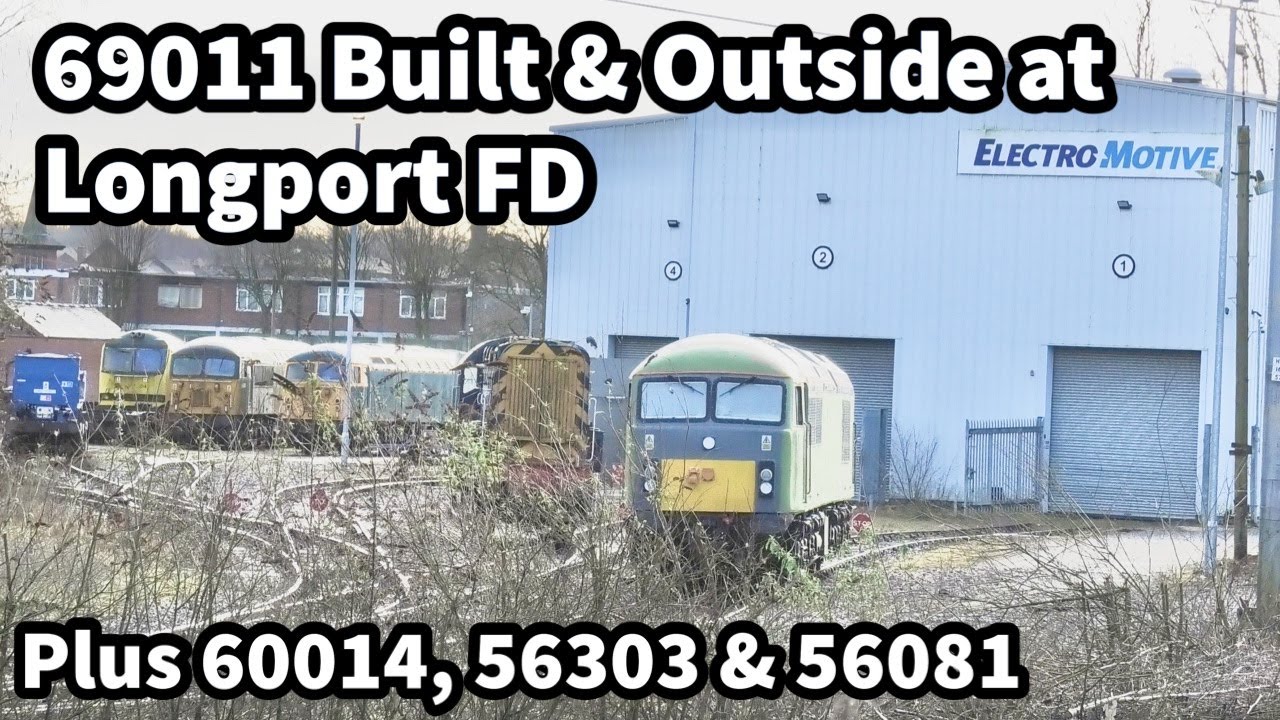 69011 BUILT & OUTSIDE at Longport FD - Plus 60014, 56303, 56081 & 66795 arriving on Depot