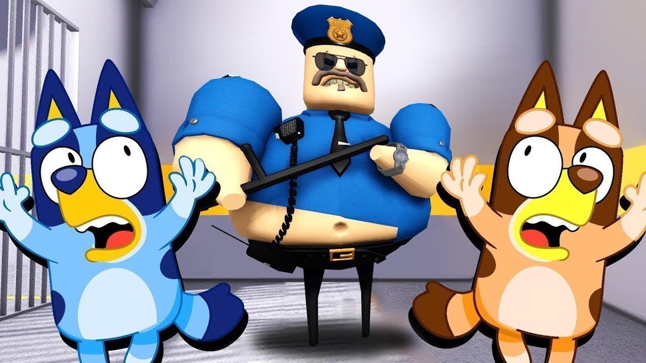 Bluey & Bingo Escape from BARRY'S NEW PRISON in ROBLOX! 👮 ♂️😨