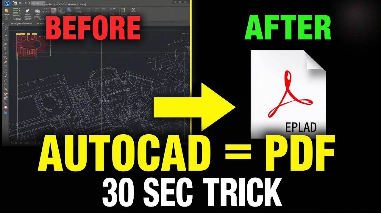 How to Convert AutoCAD Drawing to PDF | AutoCAD to PDF Tutorial