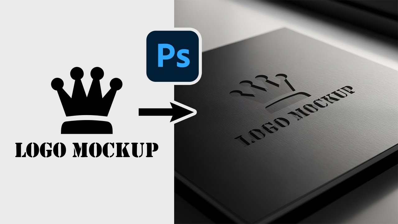 How to Create Luxury Pressed Style Logo PSD Mockup in Photoshop | Tutorial