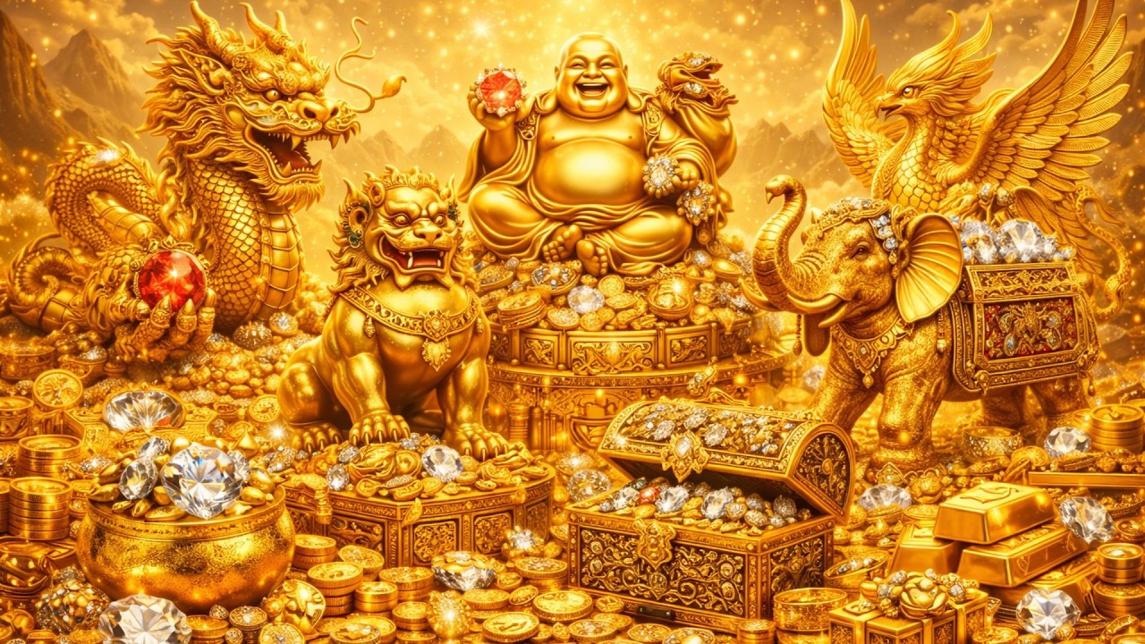 💰🐉 888Hz Golden Wealth Energy | Dragons & Sacred Guardians Open the Gates of Infinite Riches