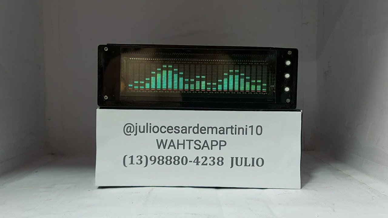 Audio Analisador de Espectro Automotivo 1 Din