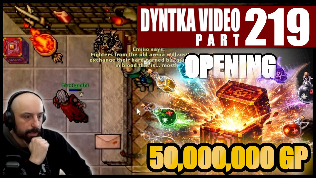 JEDNAK ZGON... | POWRÓT MACEGASHIEGO | OPENING ZA 50 BANIEK?! | Tibia - Dyntka Video odc. 219