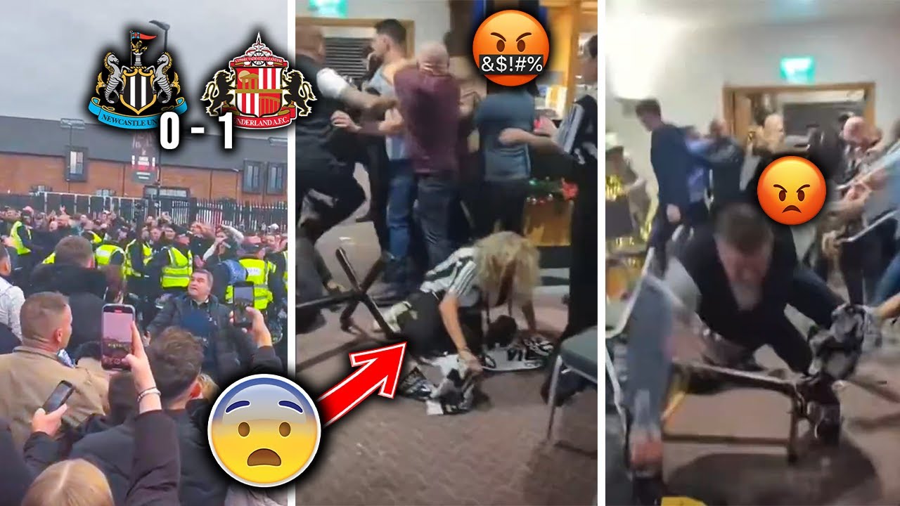 Драка фанатов! Sunderland vs Newcastle До и После Победы в Дерби Tyne-Wear 😱