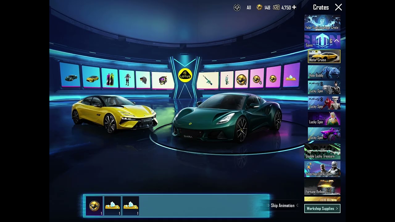8000+ UC SPIN FOR MOTOR CRUISELOTUS•#bgmiindia #bgmi lotuscar#bgmixlotus #ucspin #luck 