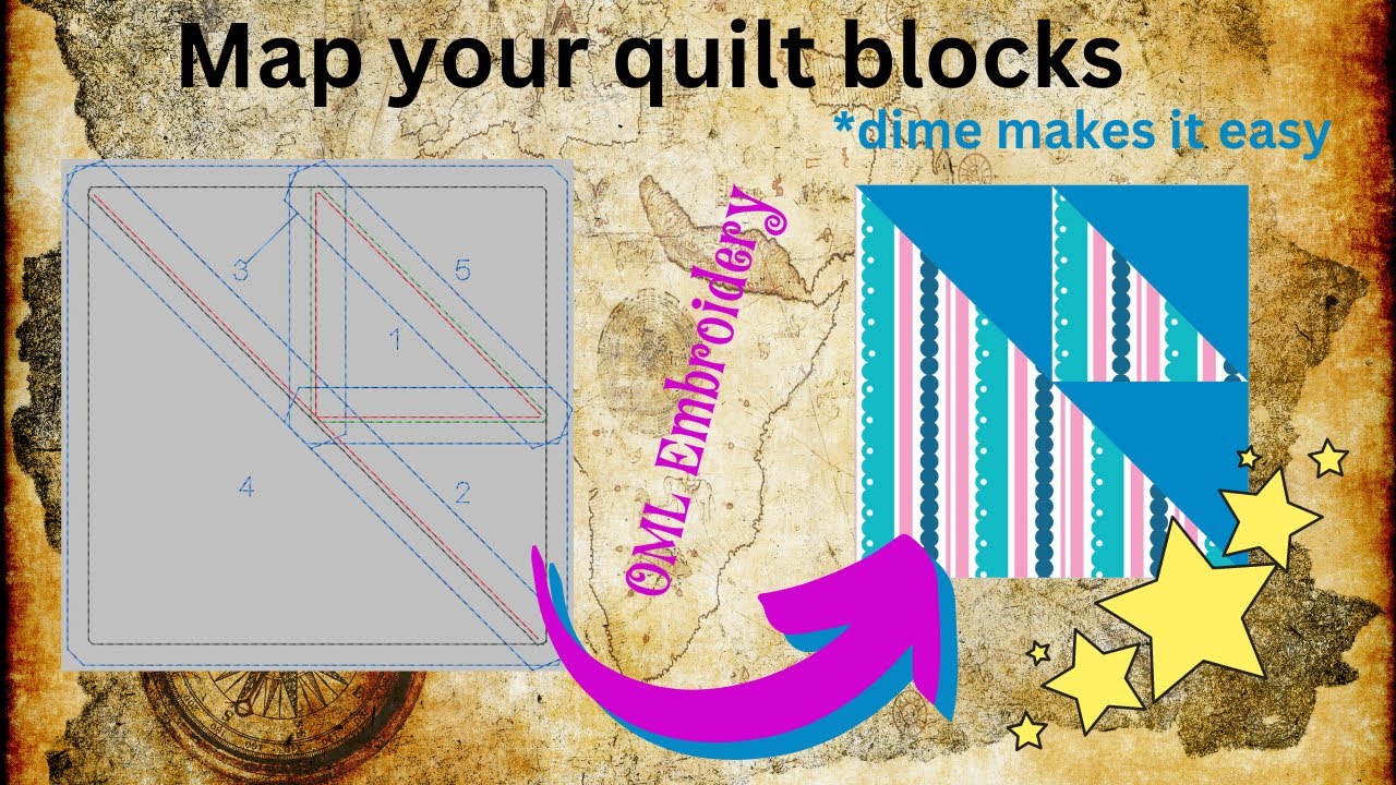 OML Embroidery Live! Map your quilt blocks with PEP and My Block Piecer