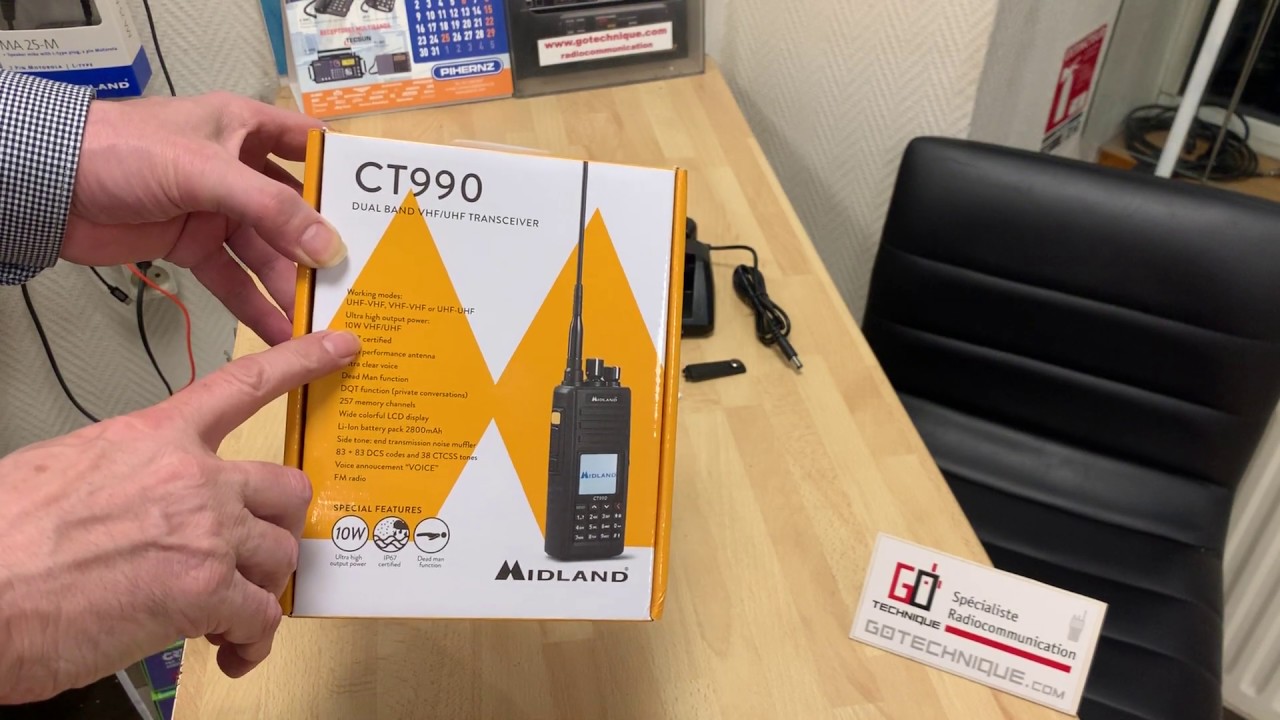 Talkie Walkie Midland Alan CT990 VHF UHF Presentation GoTechnique