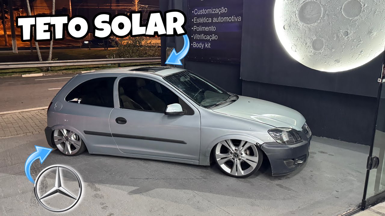 CELTA NA FIXA SEM D&Oacute;, RODAS DE MERCEDES E COM TETO SOLAR 🔥