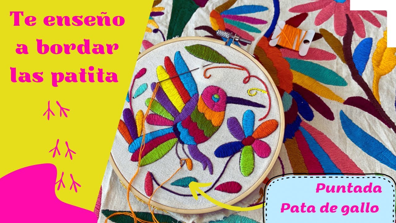 🥰 Bordando patitas de pajarito en tecnica Tenango #tenango #bordado #embroidery #fpy #broderie