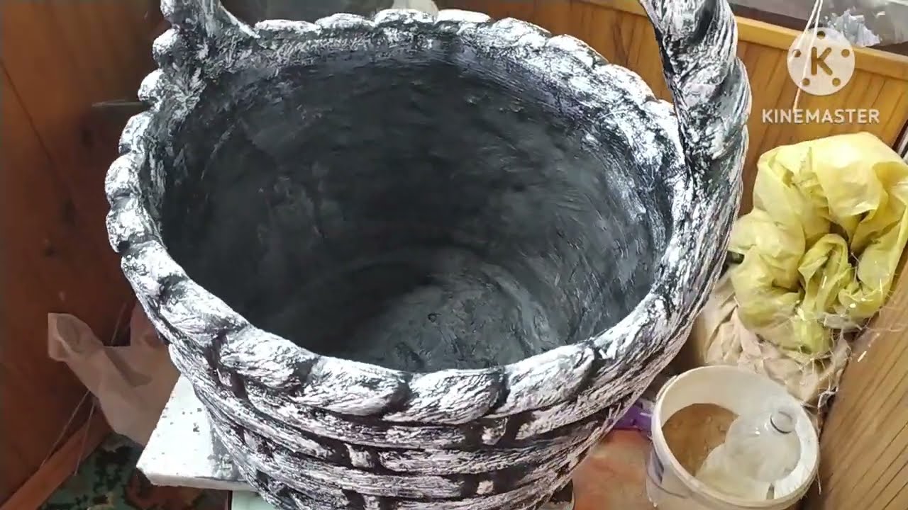 Карзина из цемента своими руками