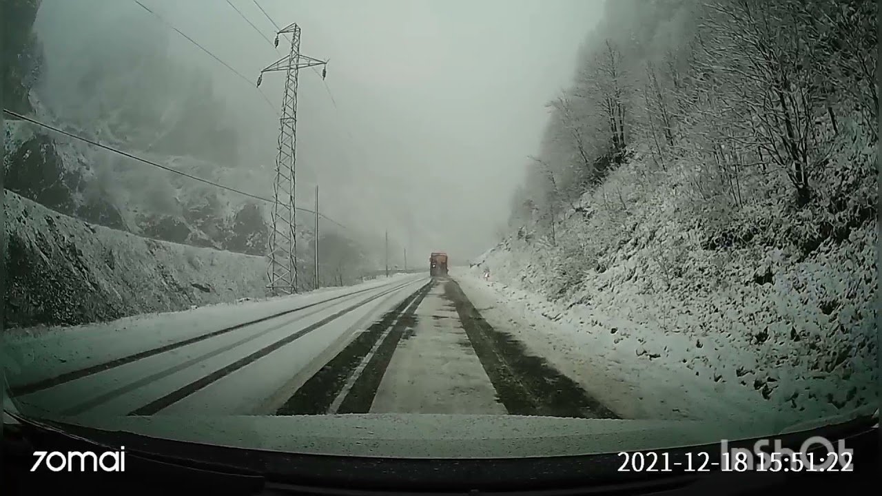 Araklı(Trabzon) -Bayburt Yolu Kar Yağışında Yolculuk
