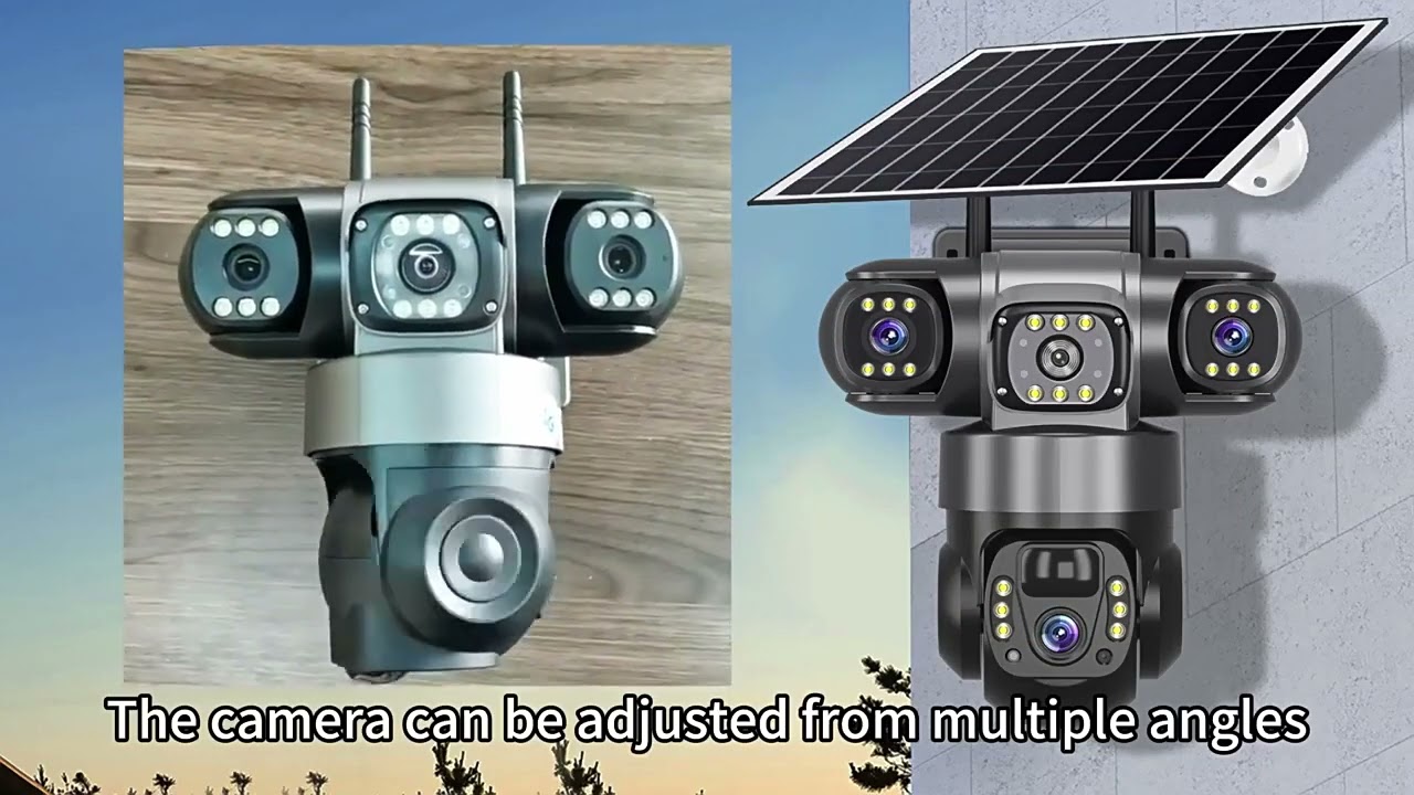 Camera De Supraveghere Video Tripla Cu Panou Solar Si Cartela SIM 4G LONDEMM