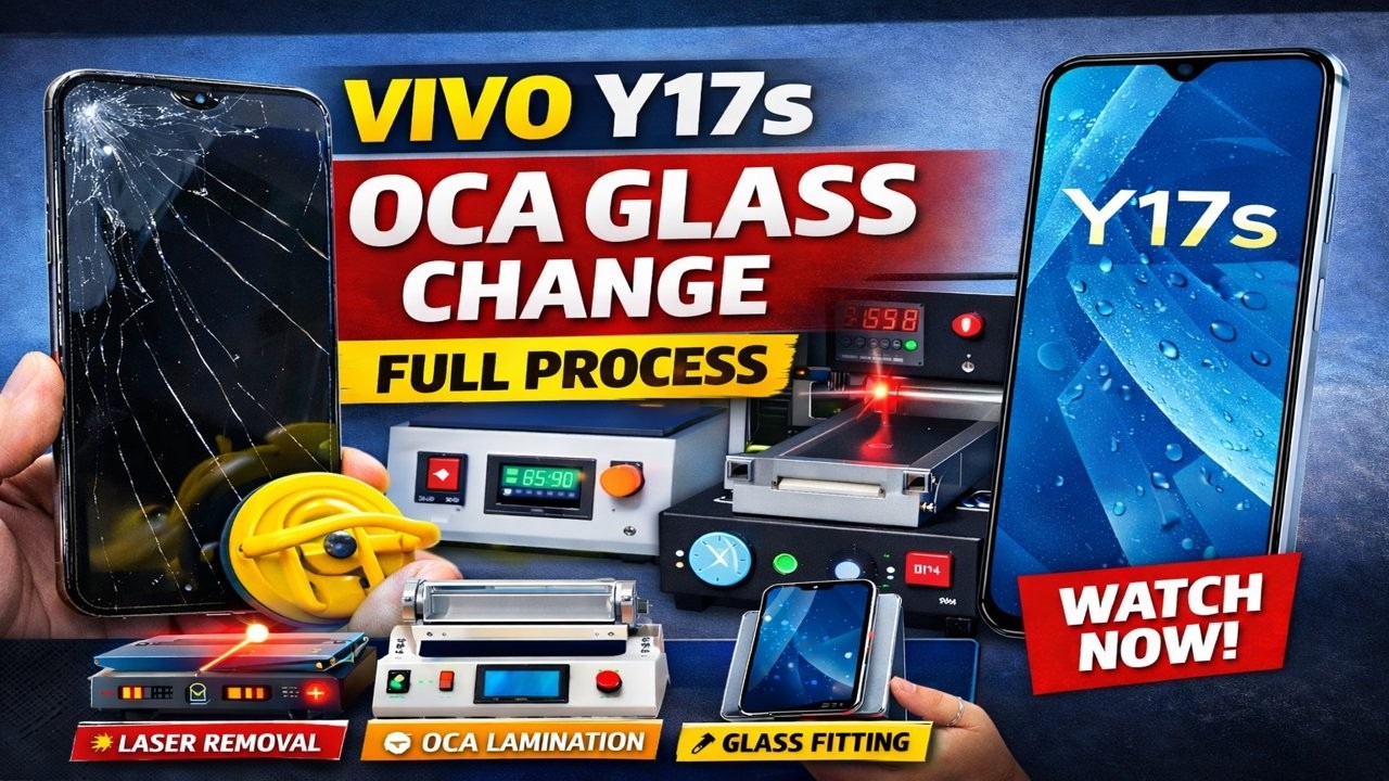 Vivo Y17s OCA Glass Replacement Full Process | Screen Glass Change Step by Step